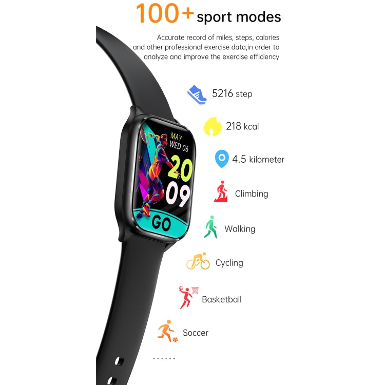 KT73S 1.85 inch Square Screen BT Call Smart Watch, Heart Rate / Blood Pressure / Blood Oxygen / Female Health / Sleep Monitoring(Purple) - free shipping - PMC TechLife - Order now!