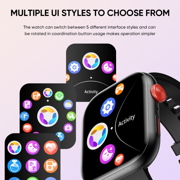 LC88 2 inch Square Screen BT Call Smart Watch, Heart Rate / Blood Pressure / Blood Oxygen / Sleep Monitoring(Silver) - Smart Wristbands by PMC TechLife | Online Shopping South Africa | PMC TechLife | Buy Now Pay Later Mobicred