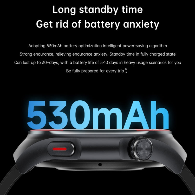 T82 1.43 inch Round Screen BT Call Smart Watch, Heart Rate / Blood Pressure / Blood Oxygen / Sleep / Blood Sugar / HRV / Metope / SOS, Strap:Leather Brown - Smart Wristbands by PMC TechLife | Online Shopping South Africa | PMC TechLife | Buy Now Pay Later Mobicred