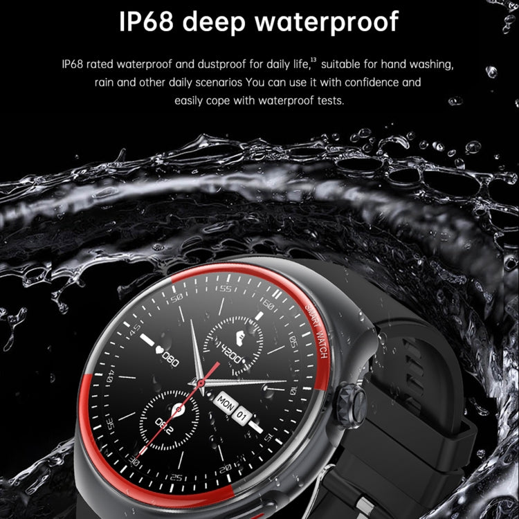 T82 1.43 inch Round Screen BT Call Smart Watch, Heart Rate / Blood Pressure / Blood Oxygen / Sleep / Blood Sugar / HRV / Metope / SOS, Strap:Leather Brown - Smart Wristbands by PMC TechLife | Online Shopping South Africa | PMC TechLife | Buy Now Pay Later Mobicred