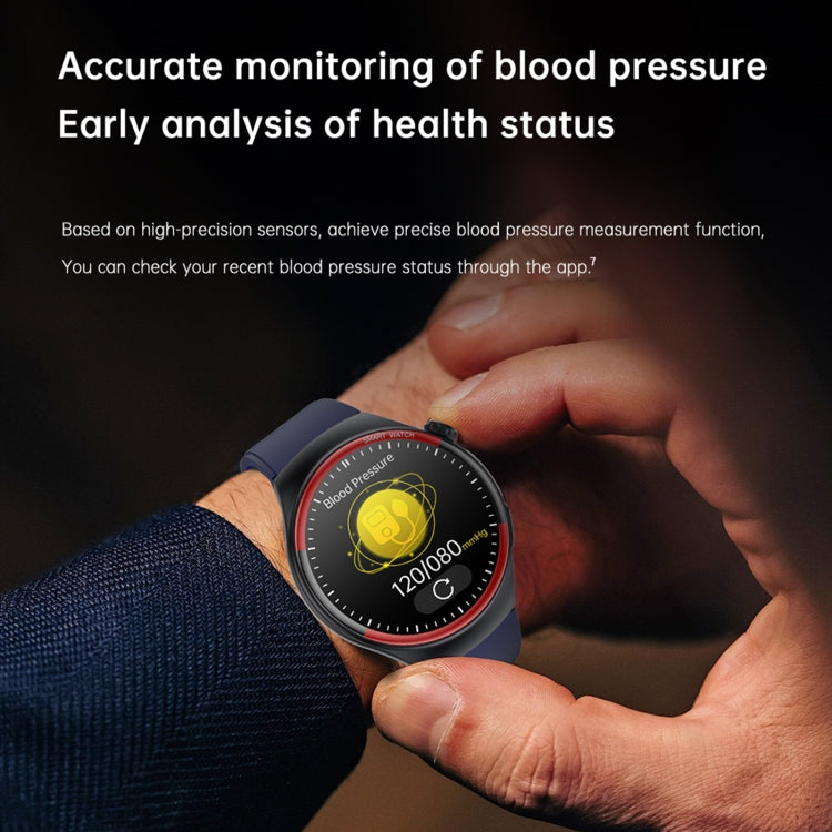 T82 1.43 inch Round Screen BT Call Smart Watch, Heart Rate / Blood Pressure / Blood Oxygen / Sleep / Blood Sugar / HRV / Metope / SOS, Strap:Leather Brown - Smart Wristbands by PMC TechLife | Online Shopping South Africa | PMC TechLife | Buy Now Pay Later Mobicred