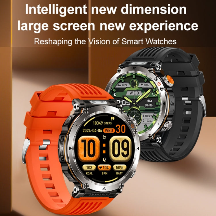 HT30 1.7 inch IP68 Waterproof Steel Band Smart Watch, Support Flashlight / Banknote Detector Light / Compass(Black) - Smart Wristbands by PMC TechLife | Online Shopping South Africa | PMC TechLife | Buy Now Pay Later Mobicred