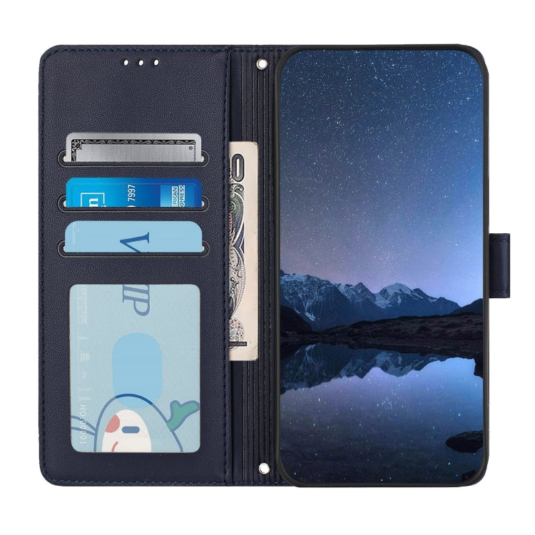 For Doogee N55 Plus Cat Rat Embossed Pattern RFID Leather Phone Case with Lanyard(Blue) - Doogee Cases by PMC TechLife | Online Shopping South Africa | PMC TechLife | Buy Now Pay Later Mobicred