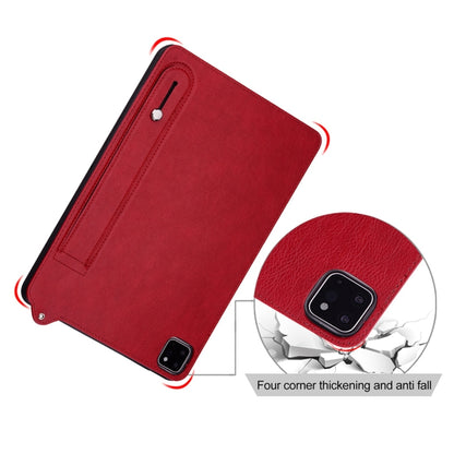 For Samsung Galaxy Tab S10 Ultra / S9 Ultra TPU Leather Back Tablet Case with Wristband(Red) - Tab S10 Ultra Cases by PMC Jewellery | Online Shopping South Africa | PMC Jewellery | Buy Now Pay Later Mobicred