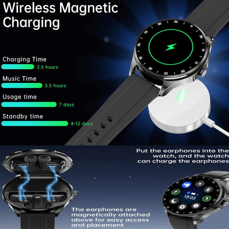 X20 1.43 inch IP67 Waterproof 2 in 1 Bluetooth Earphone Smart Watch(White) - Smart Wristbands by PMC TechLife | Online Shopping South Africa | PMC TechLife | Buy Now Pay Later Mobicred