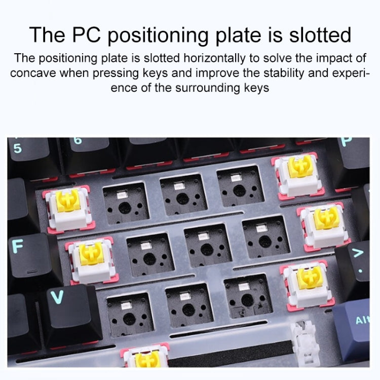 AULA F87 87 Keys Wired/2.4G/Bluetooth Three Model Customized RGB Mechanical Keyboard(Glacier Blue) - free shipping - PMC TechLife - Order now!