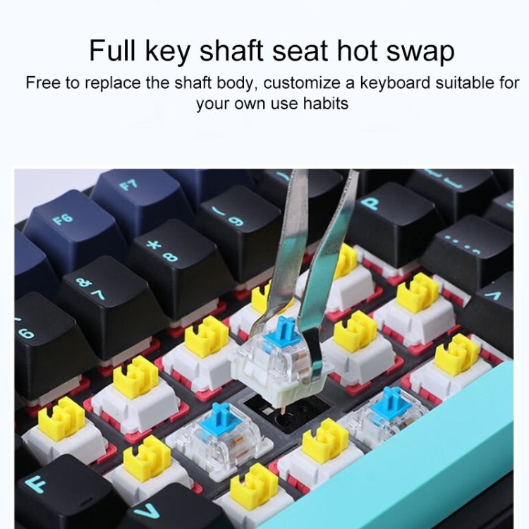 AULA F87 87 Keys Wired/2.4G/Bluetooth Three Model Customized RGB Mechanical Keyboard(White Black Green) - free shipping - PMC TechLife - Order now!
