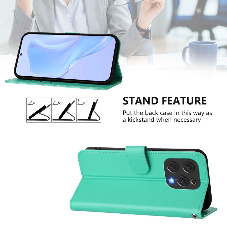 For Doogee N55 Plus Skin Feel Solid Color Leather Phone Case with Lanyard(Green) - free shipping - PMC TechLife - Order now!