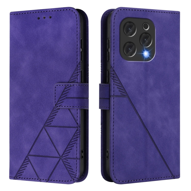 For Doogee N55 Plus Crossbody 3D Embossed Flip Leather Phone Case(Purple) - Doogee Cases by PMC TechLife | Online Shopping South Africa | PMC TechLife | Buy Now Pay Later Mobicred