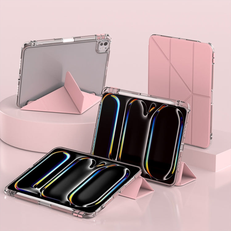 For iPad Pro 13 2024 mutural Y-Shape Deformation Leather Tablet Case(Pink) - free shipping - PMc TechLife - Order now!