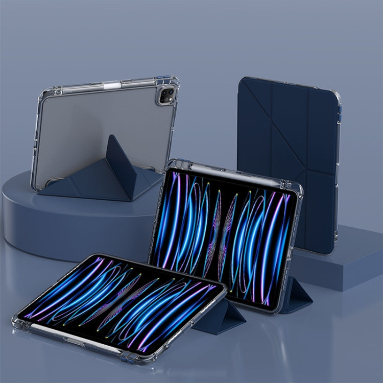 For iPad Air 13 2024 / 2025 mutural Y-Shape Deformation Leather Tablet Case(Navy Blue) - free shipping - PMc TechLife - Order now!