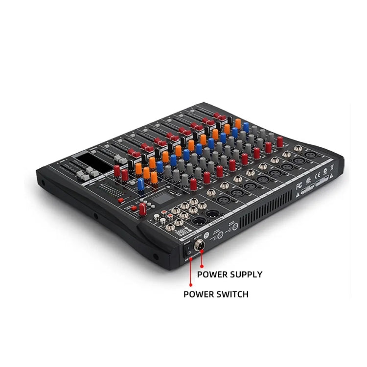 XTUGA CT80X 8-Channels Audio Mixer DJ Mixing Console with 48V Power Supply(AU Plug) - Live Sound Effects Processors by XTUGA | Online Shopping South Africa | PMC TechLife | Buy Now Pay Later Mobicred