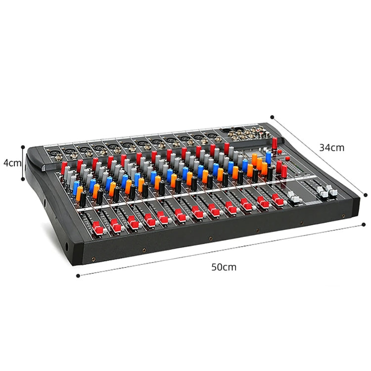 XTUGA CT120X 12-Channels Audio Mixer DJ Mixing Console with 48V Power Supply(UK Plug) - Live Sound Effects Processors by XTUGA | Online Shopping South Africa | PMC TechLife | Buy Now Pay Later Mobicred