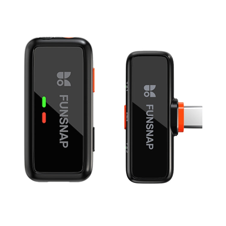 FUNSNAP S6 Lavalier Wireless Microphone, Type-C RX + 1 TX - Microphone by FUNSNAP | Online Shopping South Africa | PMC TechLife | Buy Now Pay Later Mobicred
