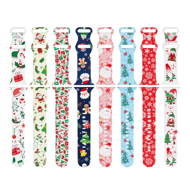 For Apple Watch 46mm / 49mm / 45mm / 44mm Christmas Pattern Silicone Watch Band(Christmas Gift) - free shipping - PMc TechLife - Order now!