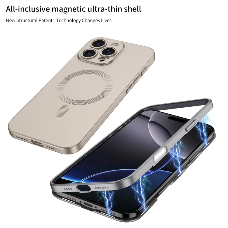 For iPhone 16 GKK MagSafe Full Coverage Phone Case(Gold) - free shipping - PMC Jewellery - Order now!