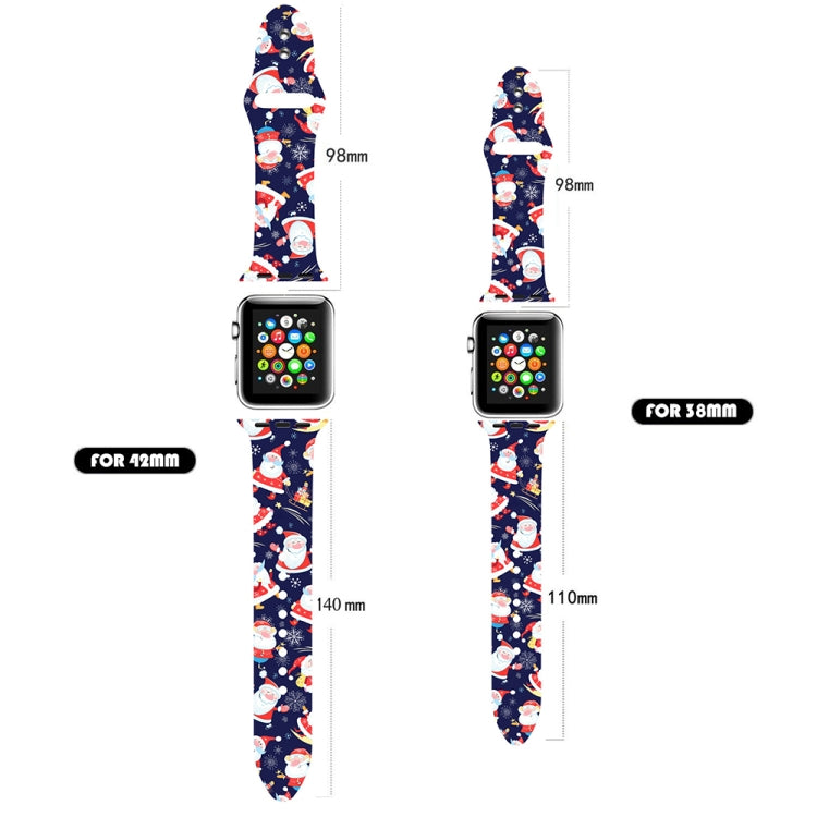 For Apple Watch 46mm / 49mm / 45mm / 44mm Christmas Pattern Silicone Watch Band(Snowflake Black) - free shipping - PMc TechLife - Order now!