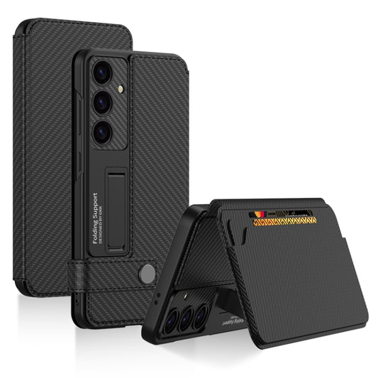 For Samsung Galaxy S25+ 5G GKK Flip Wallet Leather Phone Case(Carbon Fiber Texture) - Galaxy S25+ 5G Cases by GKK | Online Shopping South Africa | PMC Jewellery | Buy Now Pay Later Mobicred