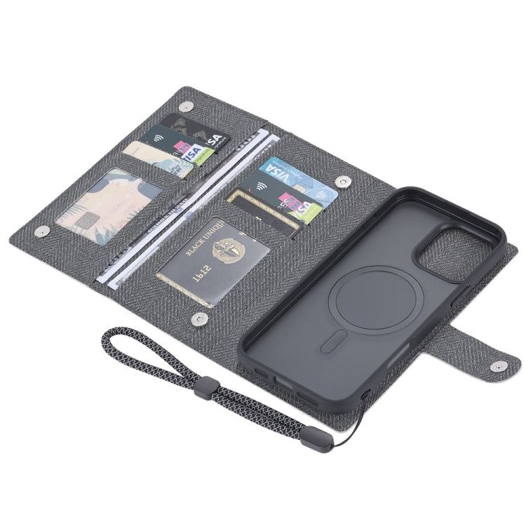 For iPhone 16 Pro ViLi GBS Series MagSafe Magnetic RFID Leather Flip Phone Case(Black) - free shipping - PMC Jewellery - Order now!