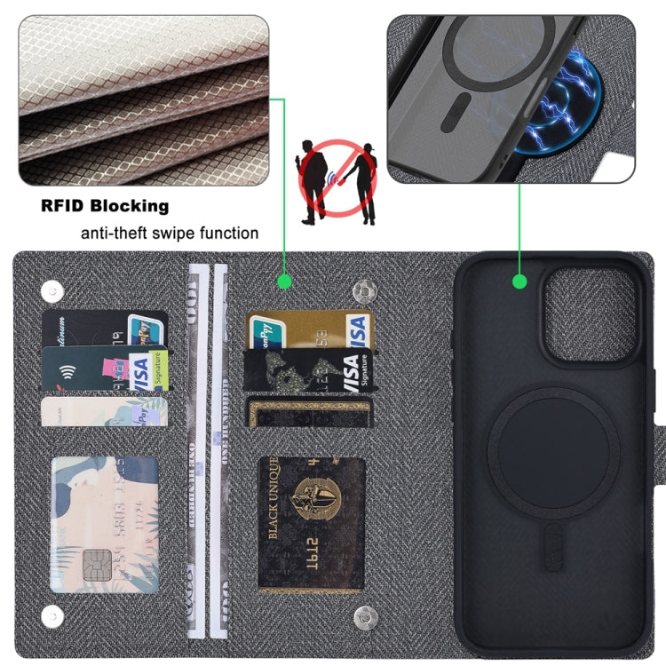 For iPhone 16 Plus ViLi GBS Series MagSafe Magnetic RFID Leather Flip Phone Case(Black) - free shipping - PMC Jewellery - Order now!