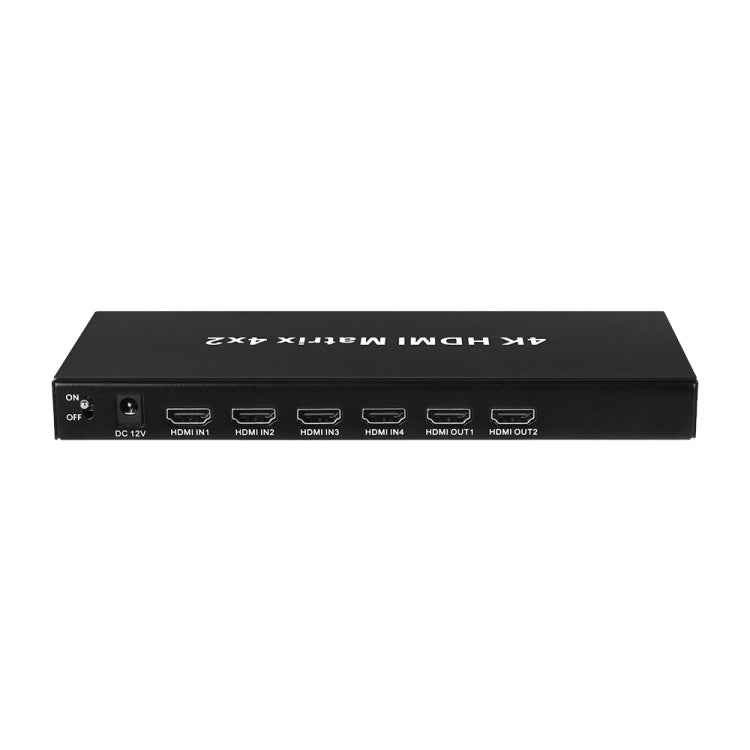 Measy MT4342 4K 30Hz 4 In 2 Out HDMI Matrix Switch Support Seamless Switching, UK Plug(Black) - free shipping - PMC TechLife - Order now!