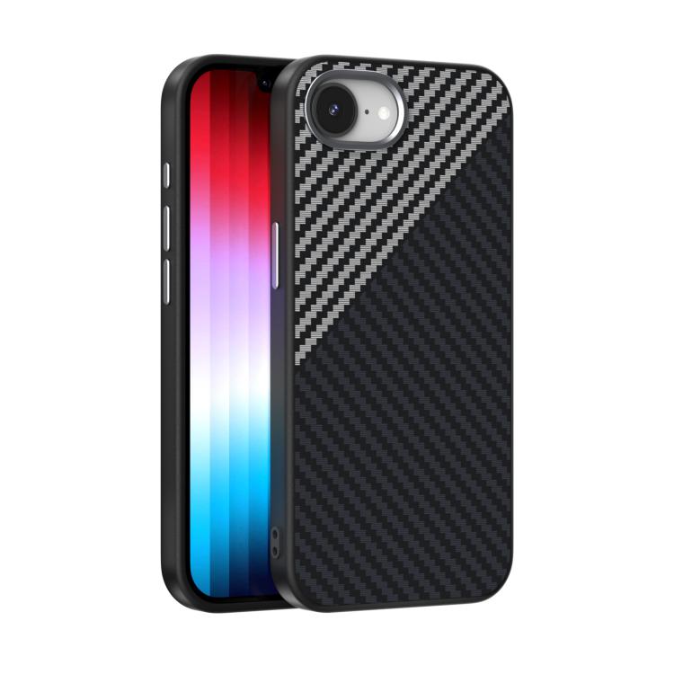 For iPhone 16e ABEEL C Carbon Fiber Series 6D Micro Relief MagSafe Phone Case(Black Grey) - iPhone 16e Cases by PMC TechLife | Online Shopping South Africa | PMC TechLife | Buy Now Pay Later Mobicred