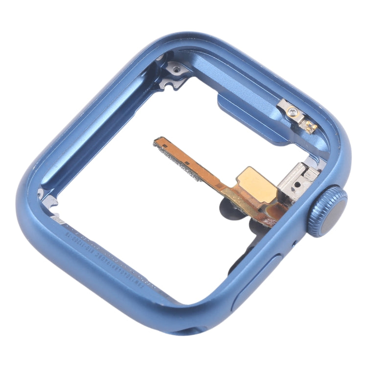 For Apple Watch Series 7 41MM GPS Aluminium Alloy Middle Frame Bezel Plate with Crown Spin Axis Flex Cable(Blue) - Middle Frame by PMC TechLife | Online Shopping South Africa | PMC TechLife | Buy Now Pay Later Mobicred