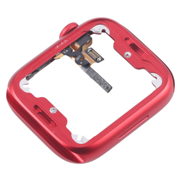 For Apple Watch Series 7 / 8 / 9 41MM GPS Aluminium Alloy Middle Frame Bezel Plate with Crown Spin Axis Flex Cable(Red) - free shipping - PMC TechLife - Order now!