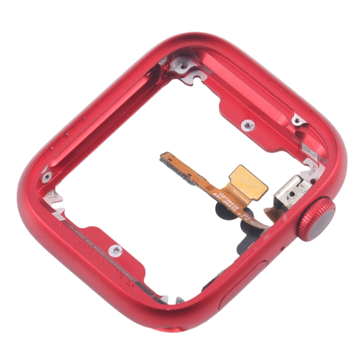 For Apple Watch Series 7 / 8 / 9 41MM GPS Aluminium Alloy Middle Frame Bezel Plate with Crown Spin Axis Flex Cable(Red) - free shipping - PMC TechLife - Order now!