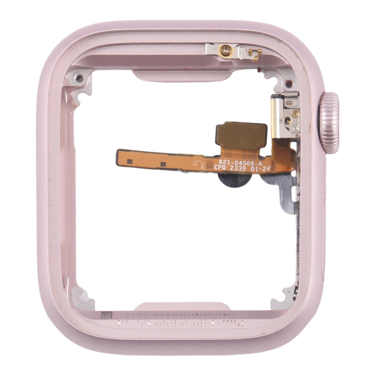 For Apple Watch Series 9 41MM LTE Aluminium Alloy Middle Frame Bezel Plate with Crown Spin Axis Flex Cable(Pink) - Middle Frame by PMC TechLife | Online Shopping South Africa | PMC TechLife | Buy Now Pay Later Mobicred