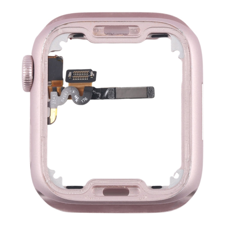 For Apple Watch Series 9 45MM GPS Aluminium Alloy Middle Frame Bezel Plate with Crown Spin Axis Flex Cable(Pink) - Middle Frame by PMC TechLife | Online Shopping South Africa | PMC TechLife | Buy Now Pay Later Mobicred