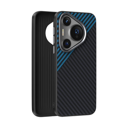 For Huawei Pura 70 ABEEL C Carbon Fiber Series 6D Micro Relief MagSafe Phone Case(Black Blue) - Huawei Cases by PMC Jewellery | Online Shopping South Africa | PMC Jewellery | Buy Now Pay Later Mobicred