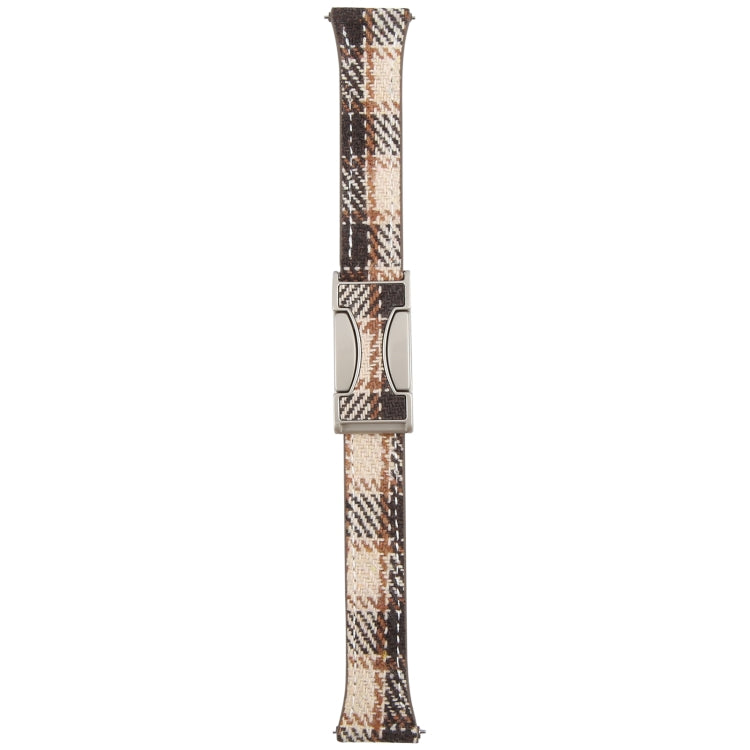 18mm Universal Slim Magnetic Buckle Napped Fabric Leather Watch Band(Brown) - free shipping - PMc TechLife - Order now!