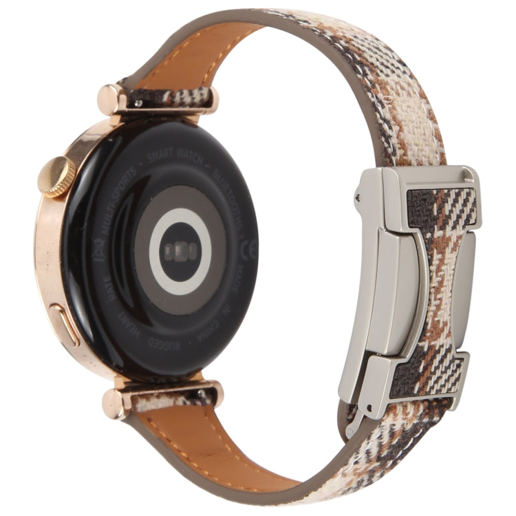 22mm Universal Slim Magnetic Buckle Napped Fabric Leather Watch Band(Brown) - free shipping - PMc TechLife - Order now!