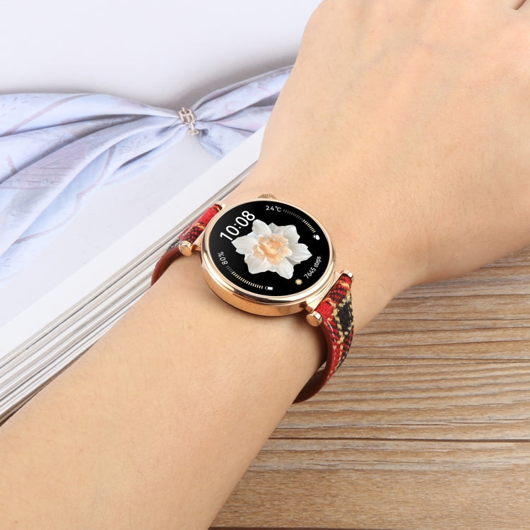 20mm Universal Slim Magnetic Buckle Napped Fabric Leather Watch Band(Red) - free shipping - PMc TechLife - Order now!
