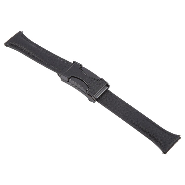 22mm Universal Slim Magnetic Buckle Genuine Leather Watch Band(Black) - free shipping - PMc TechLife - Order now!