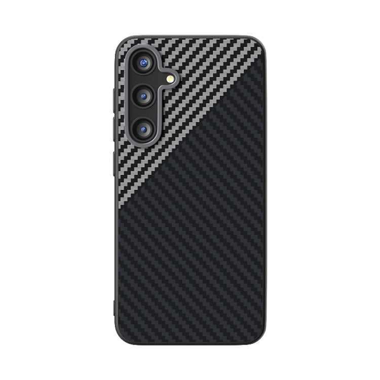 For Samsung Galaxy S25 5G / S24 5G ABEEL C Carbon Fiber Series 6D Micro Relief MagSafe Phone Case(Black Grey) - Galaxy S25 5G Cases by PMC Jewellery | Online Shopping South Africa | PMC Jewellery | Buy Now Pay Later Mobicred