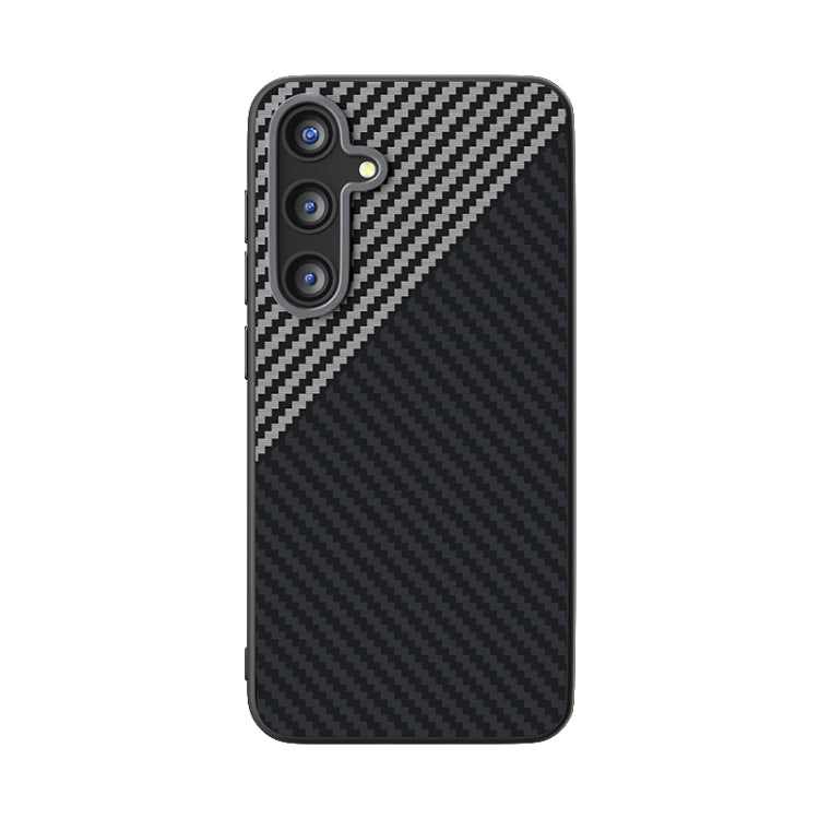 For Samsung Galaxy S25+ 5G / S24+ 5G ABEEL C Carbon Fiber Series 6D Micro Relief MagSafe Phone Case(Black Grey) - Galaxy S25+ 5G Cases by PMC Jewellery | Online Shopping South Africa | PMC Jewellery | Buy Now Pay Later Mobicred