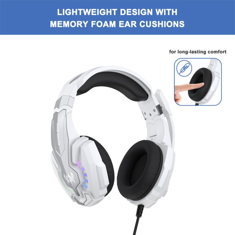 KOTION EACH G9000 Plus On-Ear Gaming Headset with Mic, Length: About 2.1m(Black White) - free shipping - PMC TechLife - Order now!