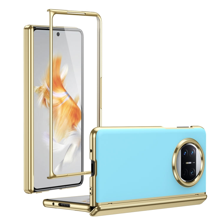 For Huawei Mate X3 Integrated AG Frosted Vacuum Plating Phone Case(Ice Blue) - Huawei Cases by PMC TechLife | Online Shopping South Africa | PMC TechLife | Buy Now Pay Later Mobicred