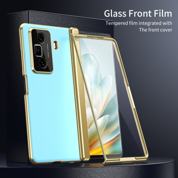 For Honor Magic Vs3 Integrated AG Frosted Vacuum Plating Phone Case(Ice Blue) - Honor Cases by PMC TechLife | Online Shopping South Africa | PMC TechLife | Buy Now Pay Later Mobicred