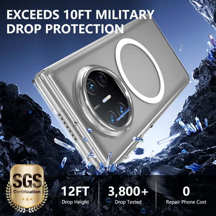 For Huawei Mate X5 lce Folding Series MagSafe Integrated Clear PC Phone Case(Silver) - Huawei Cases by PMC TechLife | Online Shopping South Africa | PMC TechLife | Buy Now Pay Later Mobicred