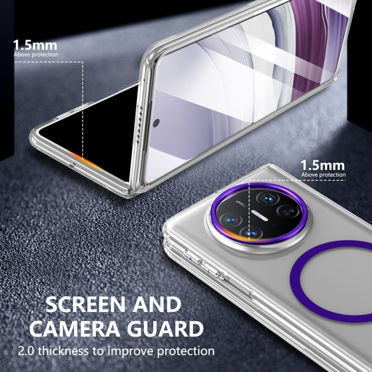 For Huawei Mate X5 lce Folding Series MagSafe Integrated Clear PC Phone Case(Purple) - Huawei Cases by PMC TechLife | Online Shopping South Africa | PMC TechLife | Buy Now Pay Later Mobicred