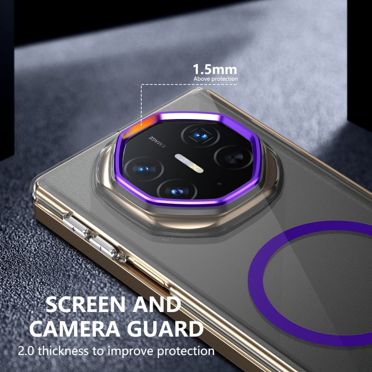 For Huawei Mate XT Ultimate Design lce Folding Series MagSafe Integrated Clear PC Phone Case(Purple) - Huawei Cases by PMC TechLife | Online Shopping South Africa | PMC TechLife | Buy Now Pay Later Mobicred