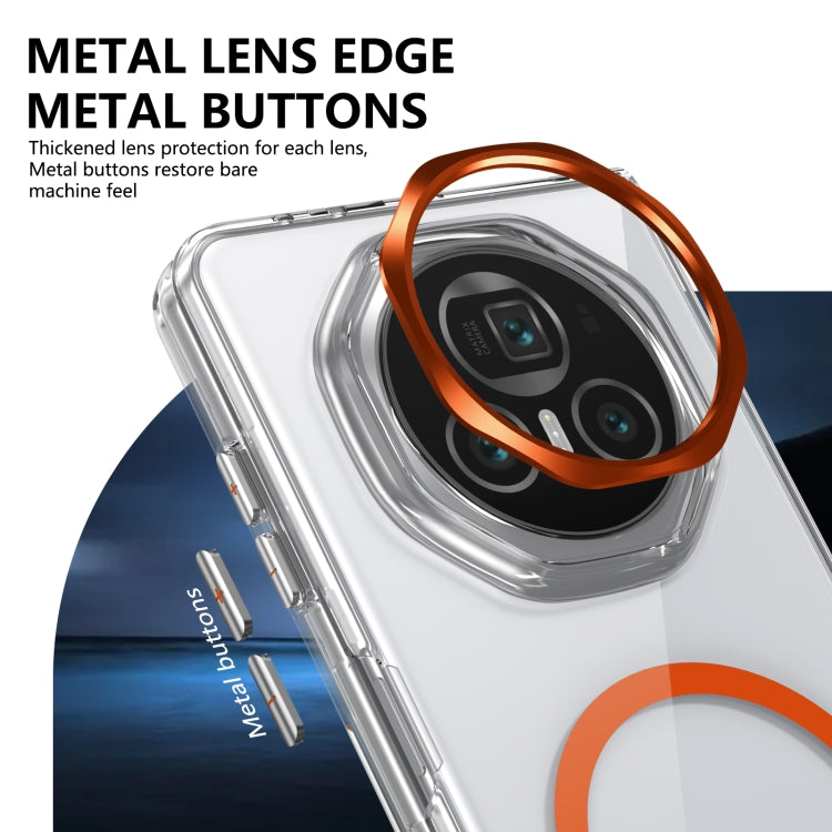 For Honor Magic V3 lce Folding Series MagSafe Integrated Clear PC Phone Case(Orange) - Honor Cases by PMC TechLife | Online Shopping South Africa | PMC TechLife | Buy Now Pay Later Mobicred