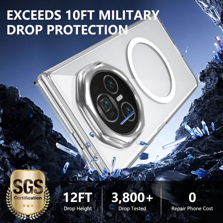 For Honor Magic V3 lce Folding Series MagSafe Integrated Clear PC Phone Case(Silver) - Honor Cases by PMC TechLife | Online Shopping South Africa | PMC TechLife | Buy Now Pay Later Mobicred