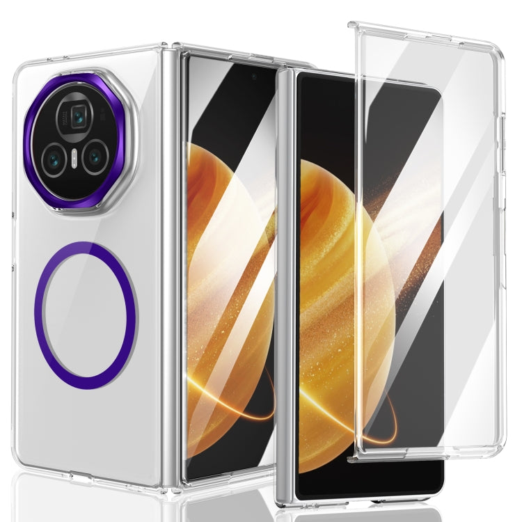 For Honor Magic V3 lce Folding Series MagSafe Integrated Clear PC Phone Case(Purple) - Honor Cases by PMC TechLife | Online Shopping South Africa | PMC TechLife | Buy Now Pay Later Mobicred