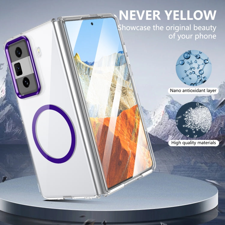 For Honor Magic Vs3 lce Folding Series MagSafe Integrated Clear PC Phone Case(Purple) - Honor Cases by PMC TechLife | Online Shopping South Africa | PMC TechLife | Buy Now Pay Later Mobicred