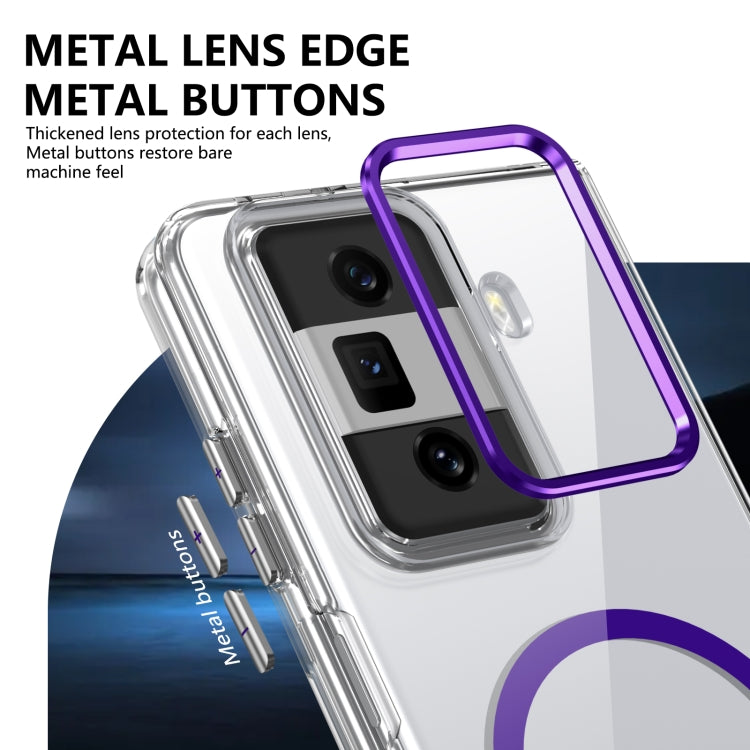 For Honor Magic Vs3 lce Folding Series MagSafe Integrated Clear PC Phone Case(Purple) - Honor Cases by PMC TechLife | Online Shopping South Africa | PMC TechLife | Buy Now Pay Later Mobicred
