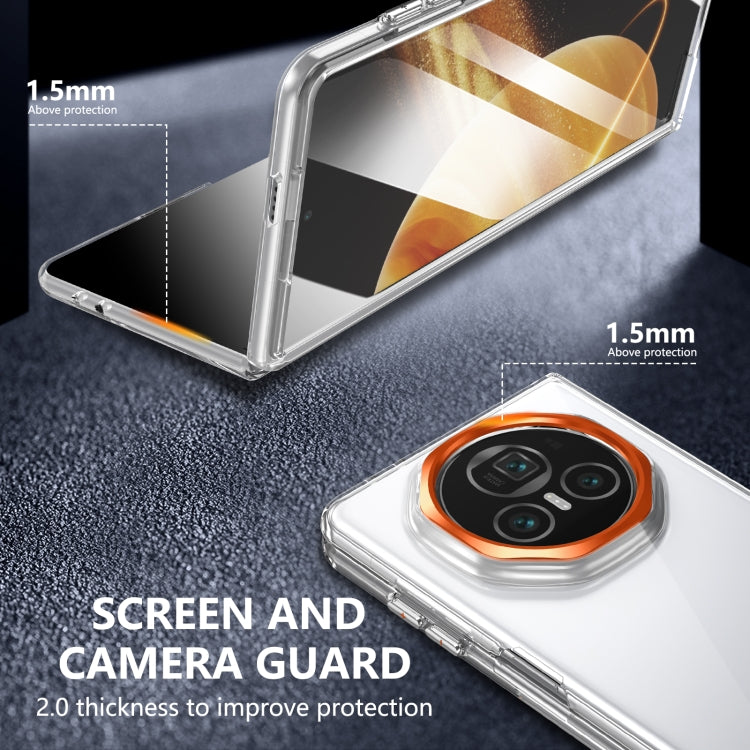 For Honor Magic V3 lce Folding Series Integrated Clear PC Phone Case(Orange) - Honor Cases by PMC TechLife | Online Shopping South Africa | PMC TechLife | Buy Now Pay Later Mobicred